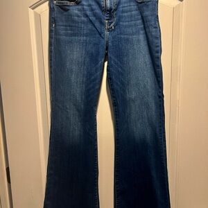 7 For All Mankind Dark Blue Flare Jeans